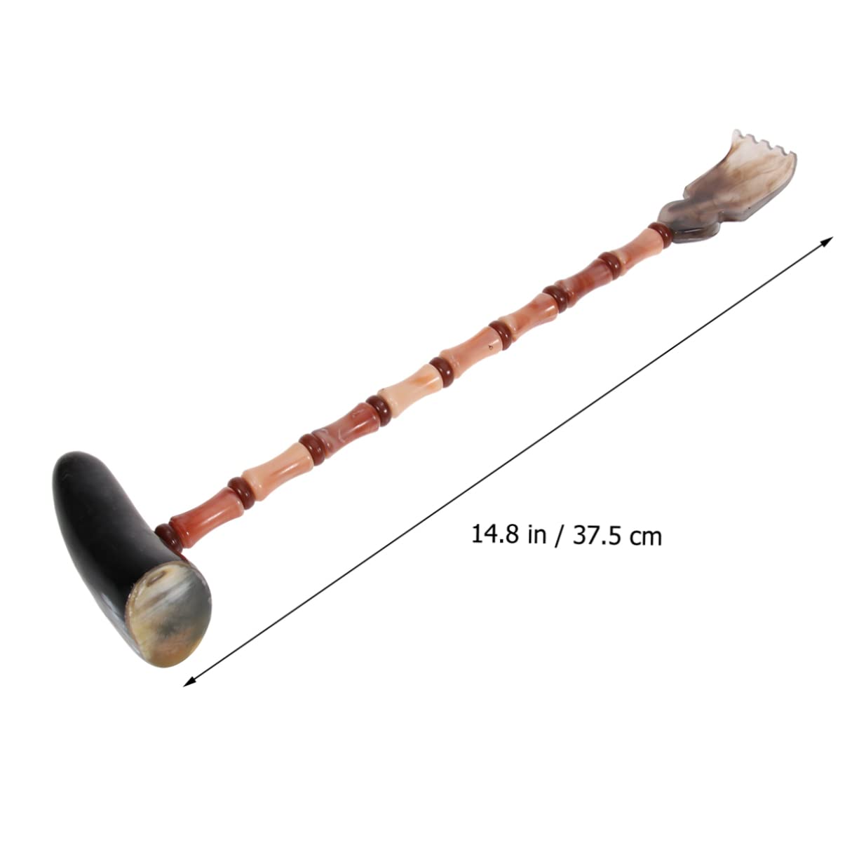 2stücke Natürlicher Horn Rückenkratzer Mit Langem Griff Traditionelles Kratzwerkzeug Linderung Von Juckreiz Geeignet Für Großeltern Eltern Altersgruppen Farbe Zufällig