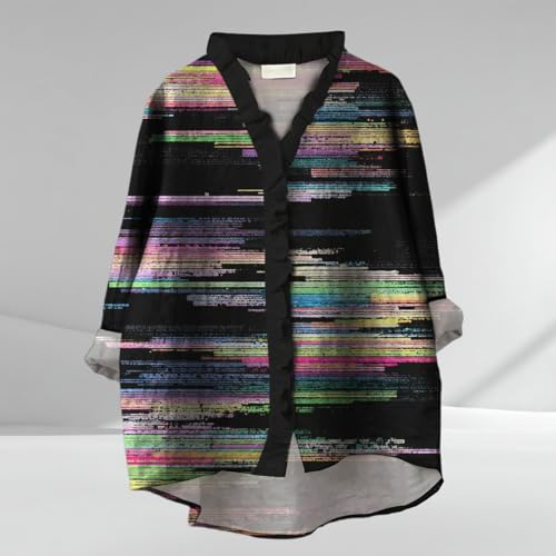 Womens Shirts Plus Size Button Ruffled V Neck Tops Vintage Boho Trendy Blouses Loose Casual Long Sleeve Summer Tees2