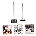 OUNONA Supple Broom and Garbage Dustpan Long Handle Cleaning Tools Home Floor Cleaning Shovel Office Broom