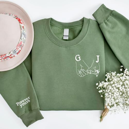 GodLover Custom Couple Embroidered Sweatshirt - Matching Hoodies, Matching Couple Shirts, Gifts for Couples, Valentines Day3