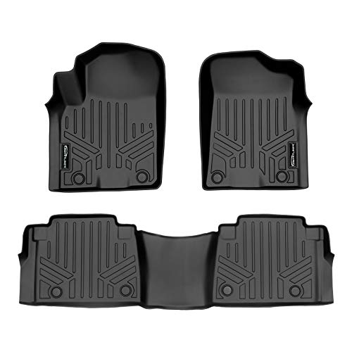 SMARTLINER All Weather Custom Fit Floor Mats 2 Row Liner Set Black Compatible with 2019-2022 Nissan Armada / Infiniti QX80