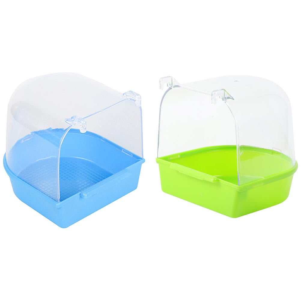 Baignoire suspendue pour perroquets perruches | Accessoire cage douche oiseau écologique x2