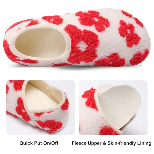 Image of Fires Womens Mens Slippers with Rubber Sole Soft-Lightweight House Slipper Socks Around House Shoes Non Slip Indoor /Outdoor