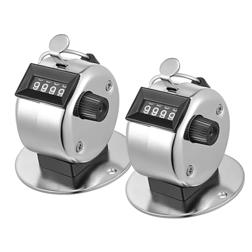 PRETYZOOM 2-Pack Manual Clicker Counter Handheld Tally Counter for Knitting Event Registration Walking Counters
