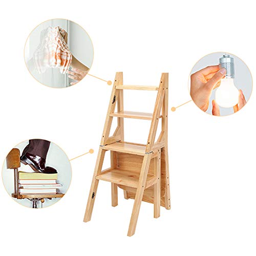 Étagère à fleurs et chaise escalier bois pour petits espaces