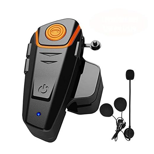 Motorcycle Bluetooth Headset, BT-S2 Motorbike Helmet Intercom up to 3 Riders 1000M Helmet Communication System Supports Handsfree/Stereo Music/FM/GPS/ MP3 (Boom Microphone,Single)