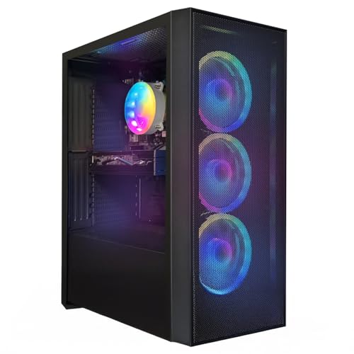 STGSivir PC Gaming Fisso, Computer Gaming, Ryzen 7 fino a 4.6GHz，32GB DDR4 RAM，1TB SSD，WIFI 6, BT 5.0，ventole RGB x3 Windows11 Pro