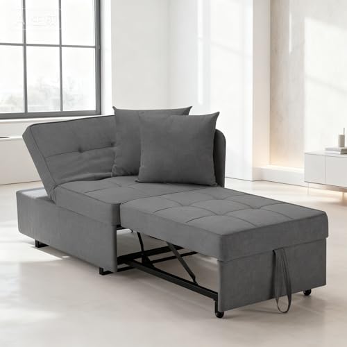 EROMMY Schlafsessel mit bettfunktion,3-IN-1Schlafsofa ausziehbar...