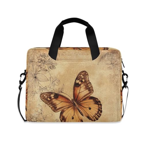 Sacoche PC 15.6 poignée bandoulière motif papillon pour protéger votre ordinateur