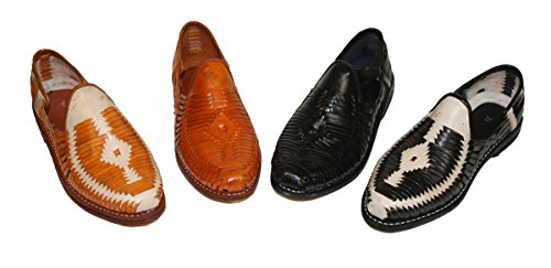 Genuine leather quality handmade mexican huraches sandal Black4