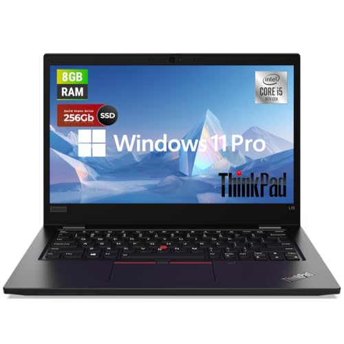 Image of Lenovo Thinkpad L13 Gen1 Laptop Computer, 13.3 inch Didsplay Business Notebook PC, Core i5-10210 Processor 1.6GHz, 8GB DDR4 RAM, 256GB SSD, Webcam, Window 11 Pro (Renewed)