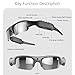 XUMIUZIY Smart Glasses with Camera, 1080P HD WiFi Video Recording Glasses, Bluetooth Audio Polarized Sunglasses, 140 Wide Angle Lens, Photo Taking,for Sports, Travel
