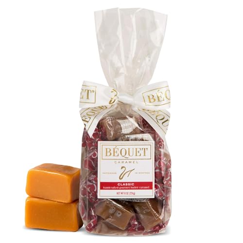 Béquet Caramel - Classic - Caramel Candy Individually Wrapped - Gourmet Caramel Candy - Made in Montana - Kosher (Star D) and Gluten Free - 8 oz Gift Bag