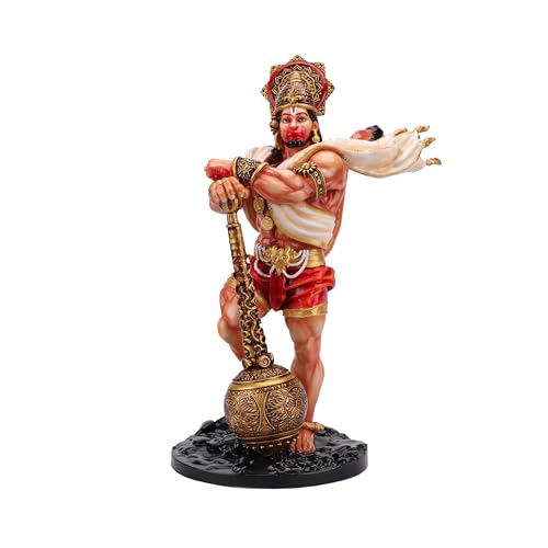 Image of Artarium Bahubali Hanuman Idol for Home Decor (16 Inch), Large Bajrang Bali Hanuman Ji Murti Multicolor Resin Statue for Temple, Pooja Room & Living Room Decorative Showpiece