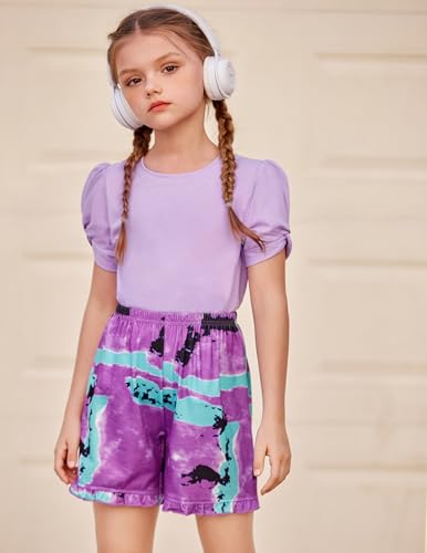 Arshiner Girls T Shirts Twist Short Sleeve Summer Shirts Fashion Crewneck Tops Tee Blouse2