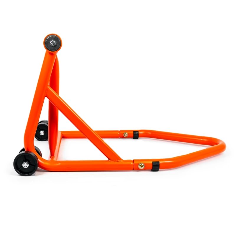 Béquille d'atelier Arriere monobras pour Levage Moto Triumph Tiger Sport Sprint Dayton 955 T595 Speed Triple 97-20/ KTM 1290 SP GT/R 14-23 en axe 27.5mm - Orange