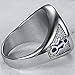 Jude Jewelers Stainless Steel Blue Gold Two Tone Masonic Master Mason Ring (Silver, 9)