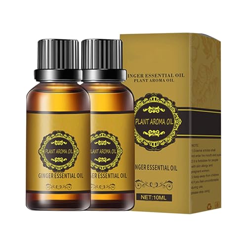 Ingwer Massageöl,Ingweröl,Massageöl Muskelentspannung,Ingwer ätherisches öl - für Entspannen, Massieren Gelenkschmerzen Linderung,Sinnliches massage öl,10ML (3)