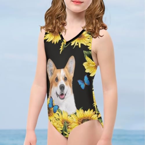 Kuiaobaty Girls One Piece Swimsuit 3-14 Cute Bathing Suit for Toddler Swimwear4