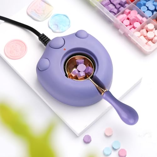 Image of 1200pcs Metallic and Purple Wax Seal Beads,12 Assorted Metallic Color Sealing Wax Beads Ideal for Wax Seal Stamp Wedding Letter Envelope Decor Wine Bottle Wax Sealing (Metallic&Purple)