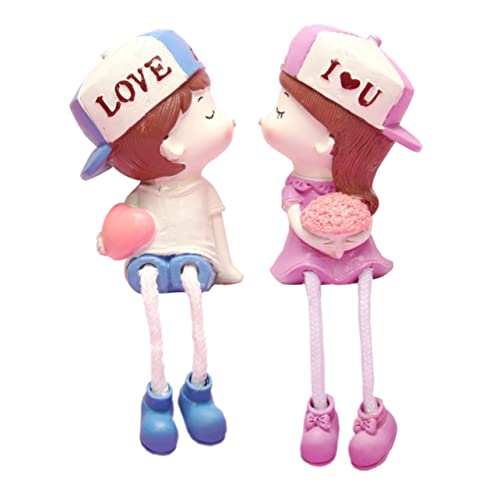 MAGICLULU 1 Hängende Puppe bürodeko büro Dekoration Schlafzimmer Dekoration zu Valentinstag Wedding gastgeschenke Figur Hochzeit Harzpaar-Puppenstatue Kuss-Statue