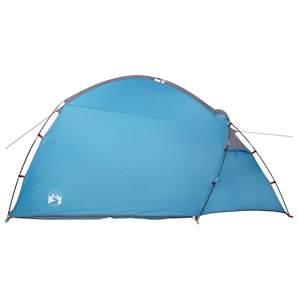 Tenda da campeggio per 2 persone, in taffetà, 370 x 230 x 185 cm, grande tenda di gruppo per estate, campeggio, giardino e terrazza, antivento, grigio e arancione