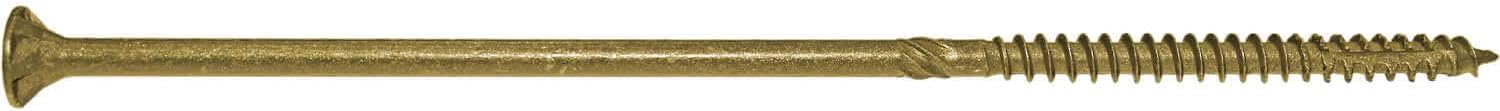 Kosiy #14 X 7 Extra Long Gold Star Wood Screw Torx/Star Drive Head (1 Pound - 22 Approx. Screw Count) - Multipurpose Torx/Star Drive Wood Screws