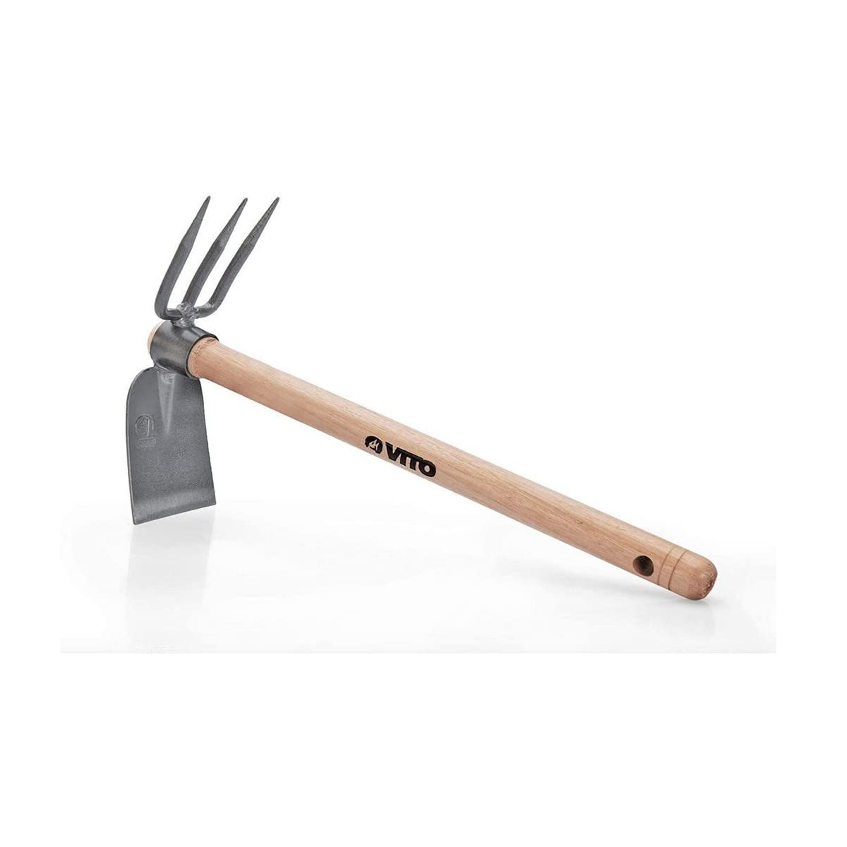 VITO - Kit 9 attrezzi da giardino manico in legno inox e ferro battuto a mano attrezzi da giardino