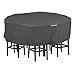 Classic Accessories Ravenna Water-Resistant 70 Inch Tall Round Patio Table & Chair Set Cover