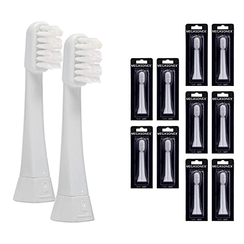 Megasonex M8 - Cabezales de repuesto para cepillo de dientes ultrasónico Megasonex M8 (10 unidades)