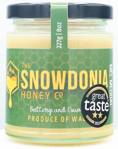 Snowdonia Wildflower Soft Set Honey | Creamy Welsh Honey | Pure, Natural and Unpasteurised | Perfect on Warm Crumpets and Toast | Single Jar