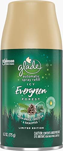 Glade Automatic Spray Refill Icy Ever Green Forest, Fits in Holder For Up to 60 Days of Freshness, 6.2 Ounces, 1 Refill