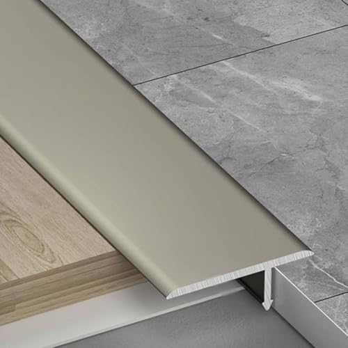 Threshold Strip，Flooring Transition Strip，T Molding Floor Transition Strip, Wood to Tile Flooring Threshold Bar, Laminate Floor Edge Trim, Capping Strip for Vinyl Planks/Floor Seams(Dark Grey)