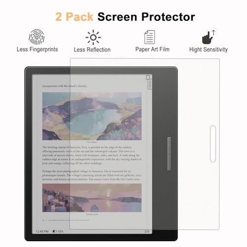 Paper Screen Protector for 7" Onyx Boox Go Color 7 (1/2th Gen,2024/2025)/Boox Go Color 7 Black/Boox Page /Leaf 3 /Leaf 2,Anti-Glare Matte Screen Protector,Matte, Anti-Fingerprint Protection Film by Baoshim - Image 5