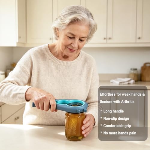 Image of Otstar Jar Opener with Gripper Pads for Weak Hands, Seniors with Arthritis