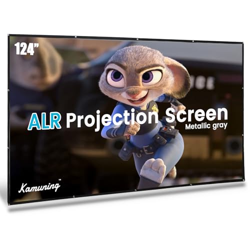 KAMUNING 120 inch Gray ALR Projector Screen 4K Movie Projector Screen 16:9 HD mini Home Theater Movie Screen Suitable for Bedroom Yard Camping Spontaneous Movie Night or Road Trip