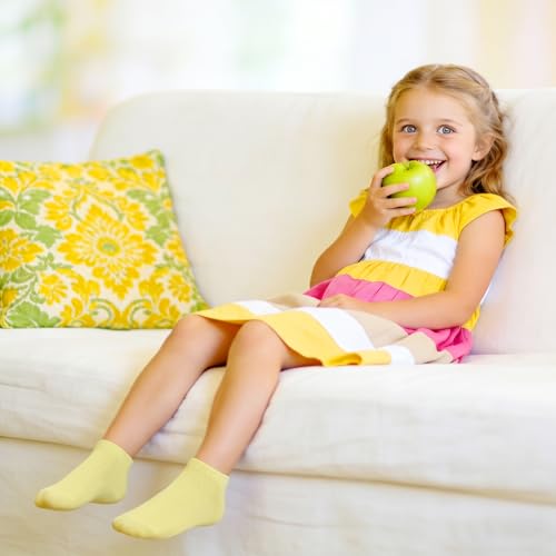 Image of 25 Pairs Girls Ankle Socks, Low Cut Toddler Kids Socks for Ages 1-14 | Colorful Cute Low Cut Socks, Soft Casual Daily Wear Socks for Girls