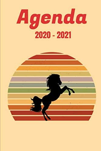 AGENDA 2020-2021: Agenda Cheval Vintage 2020 2021 - Agenda scolaire Cheval Vintage - 1 page par jour, planificateur, semainier, agenda journalier pour planifier une année scolaire réussie