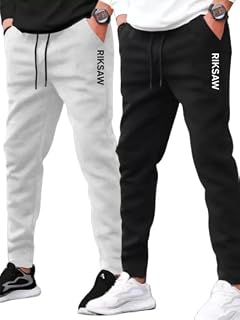 RUSKSUN Track Pants for Men || Activewear Pants || Men’s Joggers || Polyester with 2 Side Pockets || Casual Trousers || St... Price In India