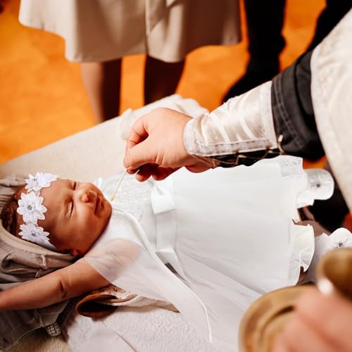 image for Cutecrop 5 Pcs Baptism Outfit for Baby Boys Girls Christening Outfit S