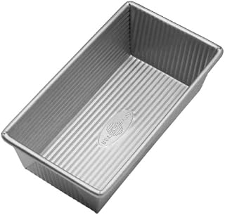 USA Pan Bakeware Aluminized Steel Loaf Pan, 1 Pound, Silver