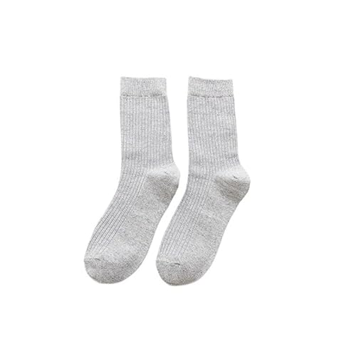 Långa bomullsstrumpor för män för höst och vinter | Svarta affärskläder strumpor, Ljusgrå, 5pairs