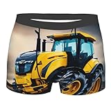 LIXLZH Erwachsene Männer Geschäft Bauernhof Traktor Druck Boxer Slips Unterwäsche Mit Feuchtigkeit Ableitenden Stoff Polyester Unterwäsche, blacks, XL