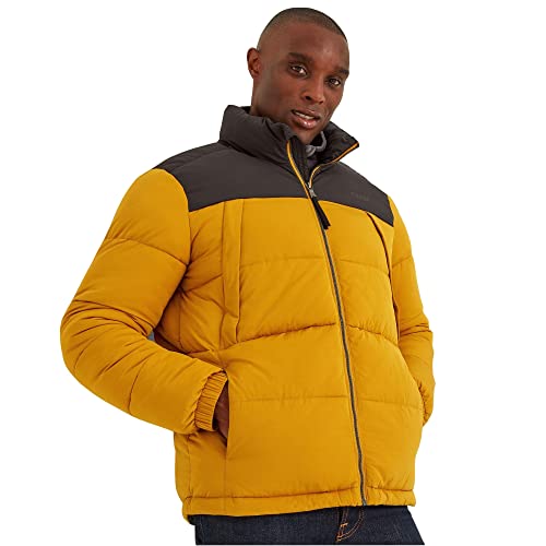 TOG 24 Calverley Mens Jacket, Quilted Puffer, Wind Resistant, Warm, with Thermal Eco Filling, Two Chest Zip Pockets, Two Lower Hand Warmer Pockets, Contrast Colour Neck and Yoke