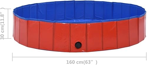 Miniatura 9 de Piscina plegable para perros, bañera portátil de plástico duro de PVC para mascotas, piscina plegable al aire libre para mascotas, perros y gatos,