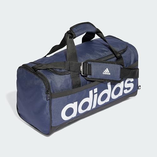 Image of Adidas Essentials Unisex Adults Duffel Bag, Shanav /Black /White, NS, Duffel Bag