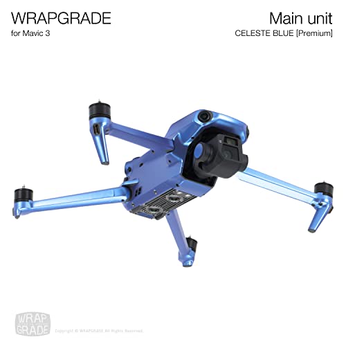 Image of WRAPGRADE Full Skin Stickers for DJI Mavic 3 / Mavic 3 Classic (Celeste Blue)