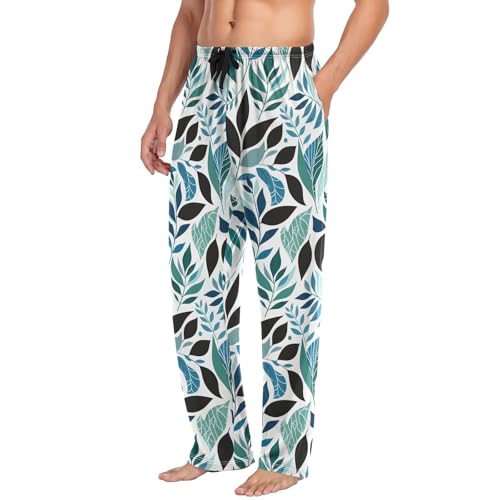 Leaves Men's Pajama Pants Soft Lounge Lightweight with Drawstring and Pockets4