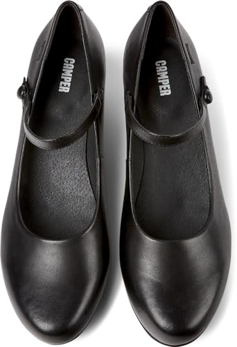 Camper Para Mujer. 20202-088 Zapato De Piel Helena Bajo Negro -Altura TacóN: 4,5Cm- (38), 3 A 5Cm, Hebilla, Casual - 4