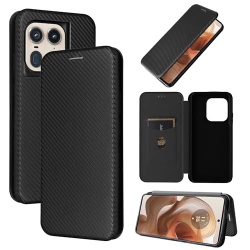 Motorola Edge 50 Ultra/X50 Ultra 5G�P�[�X�Ή��A�X�����J�[�{���t�@�C�o�[�e�N�X�`��+ PC�n�C�u���b�h�P�[�X�A���S�ی�A�ϏՌ��A�t���b�v�P�[�X�J�o�[�AMotorola Edge 50 Ultra�Ή�(Black)